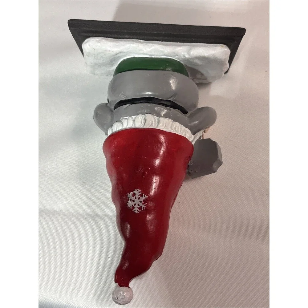 Christmas Gnome Stocking Holder Santa Stops Here 6.5” Tall